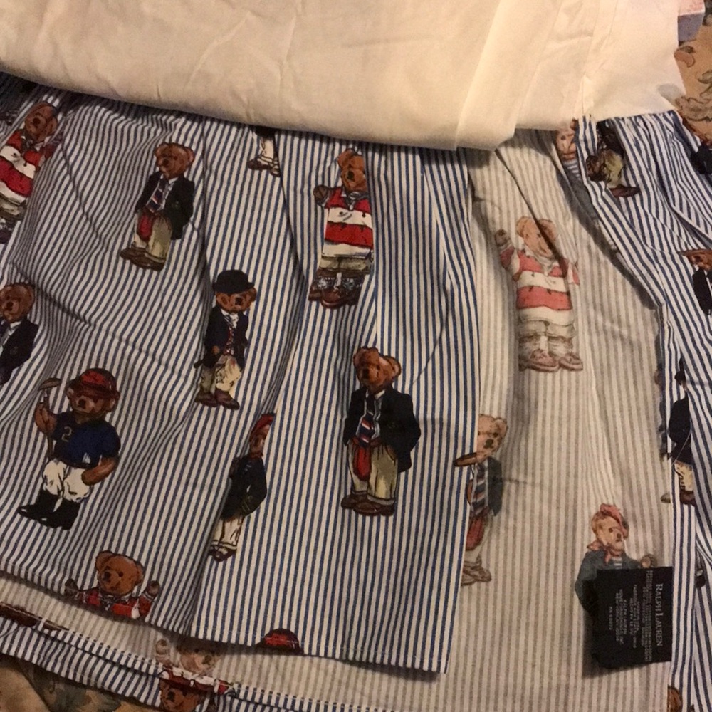Vintage Ralph Lauren Polo Bear Dust Ruffle